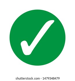 Check mark icon. Tick ​​symbol vector illustration.