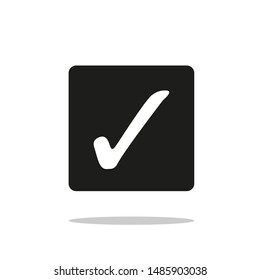 Check mark icon. Tick ​​symbol vector illustration.
