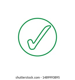 Check mark icon. Tick ​​symbol vector illustration.