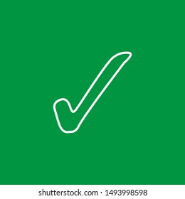 Check mark icon. Tick ​​symbol vector illustration.