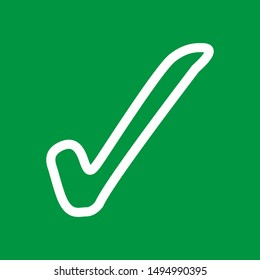 Check mark icon. Tick ​​symbol vector illustration.