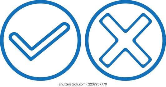 Check mark icon, tik mark icon blue vector