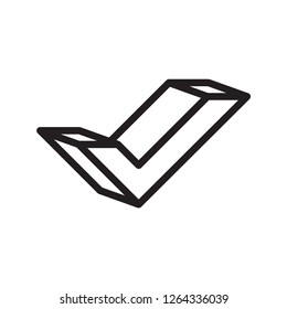 check mark icon in trendy flat style