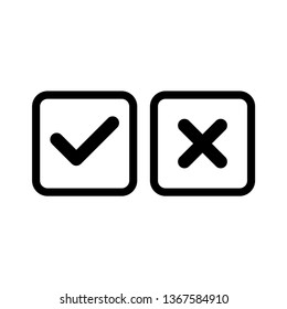 check mark icon in trendy flat design 