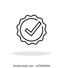 Check mark icon in trendy flat style. Verified confirmation symbol for your web site design, logo, app, UI Vector EPS 10. - Vector