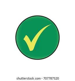 check mark icon in trendy flat style 