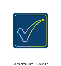 check mark icon in trendy flat style 
