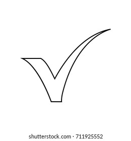 check mark icon in trendy flat style 