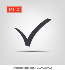 Marcar icono. Icono para uso en aplicaciones web, aplicaciones móviles y medios de impresión. Imagen vectorial. EPS-10.
