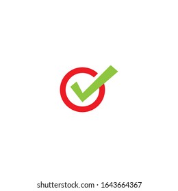 Check mark icon V Letter Logo Template