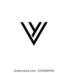 check mark icon. V Y letter logo vector