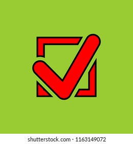 Check mark icon vector