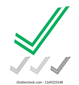 Check mark icon vector