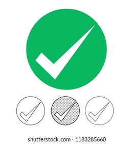 Check mark icon vector