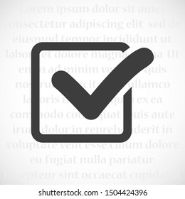 Check mark icon VECTOR. 