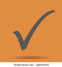 Check mark icon, vector