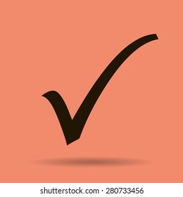 Check mark icon, vector