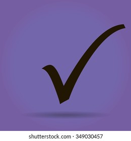 Check mark icon, vector