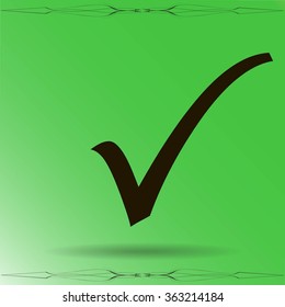 Check mark icon, vector