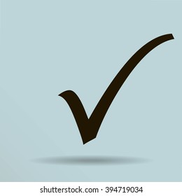Check mark icon, vector
