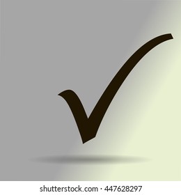 Check mark icon, vector