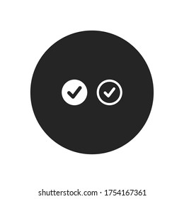 Check mark icon vector. Approve sign, true symbol.