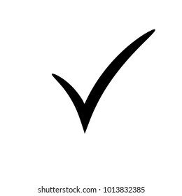 Check mark icon. Vector checkmark button. Tick symbol. Illustration on white background.