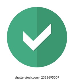 Check Mark Icon Vector, Checkmark Icon, Approved Symbol, Confirmation Sign, Design Elements, Checklist, Positive Thinking Sign, Correct Answer, Verrified Badge Flat Icon Vector Illustration