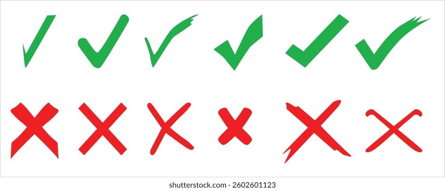 Check mark icon. Check mark vector icon. Checkmark Illustration. Vector symbols set ,green checkmark isolated on white background.