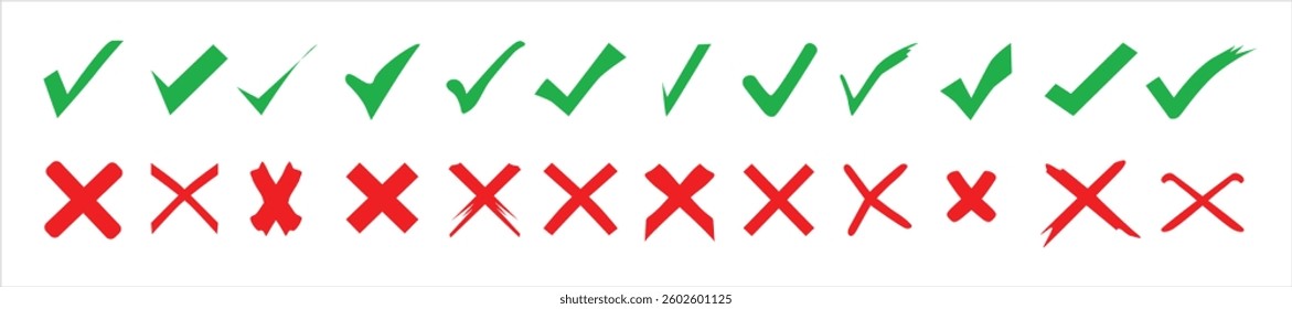 Check mark icon. Check mark vector icon. Checkmark Illustration. Vector symbols set ,green checkmark isolated on white background.