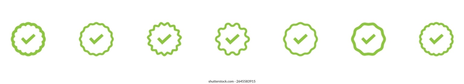 Check mark icon. Check mark vector icon. Checkmark Illustration. Vector symbols set ,green checkmark isolated on white background. Correct vote choise isolated symbol. Vector Illustration. EPS 10