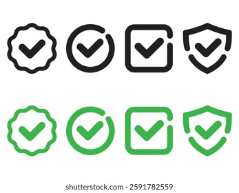 Check mark icon vector collection