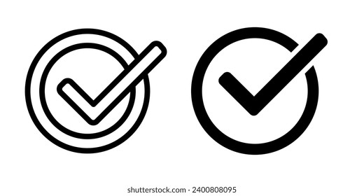 Vektordesign von Markierungssymbolen überprüfen