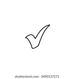 Check mark icon vector. EPS 10 editable vector