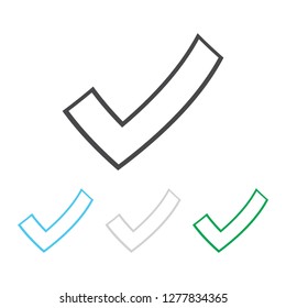 Check mark icon vector eps10. Approved check mark sign.