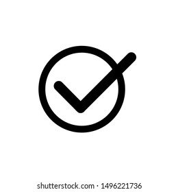 Check mark icon vector. Flat icon checklist mark symbol