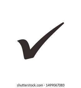 Check mark icon vector. Flat icon checklist mark symbol