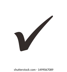 Check mark icon vector. Flat icon checklist mark symbol