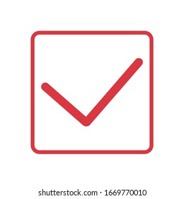 check mark icon vector flat design for websites and Internet technologies