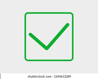 check mark icon vector flat design for websites and Internet technologies