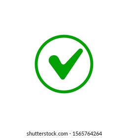 Check mark icon vector in green colour Check mark icon vector in green colour