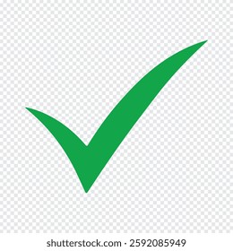 check mark icon vector. Green check mark icon vector. Tick symbol in green color. Hand drawn checkmark illustration. Check mark icon vector design