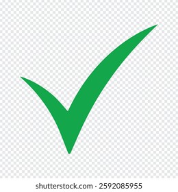 check mark icon vector. Green check mark icon vector. Tick symbol in green color. Hand drawn checkmark illustration. Check mark icon vector design