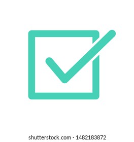 Check mark icon. Vector illustration. on white background