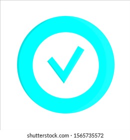 Check mark icon, vector illustration