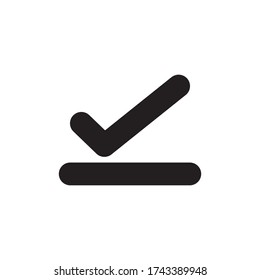 Check Mark Icon Vector Illustration Style