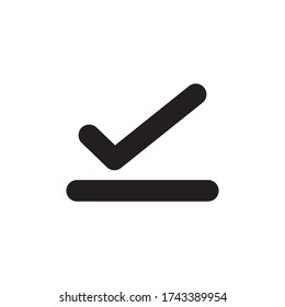 Check Mark Icon Vector Illustration Style