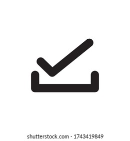 Check Mark Icon Vector Illustration Style