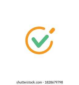 check mark icon vector illustration design