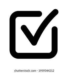check mark icon , vector illustration on white background. color editable